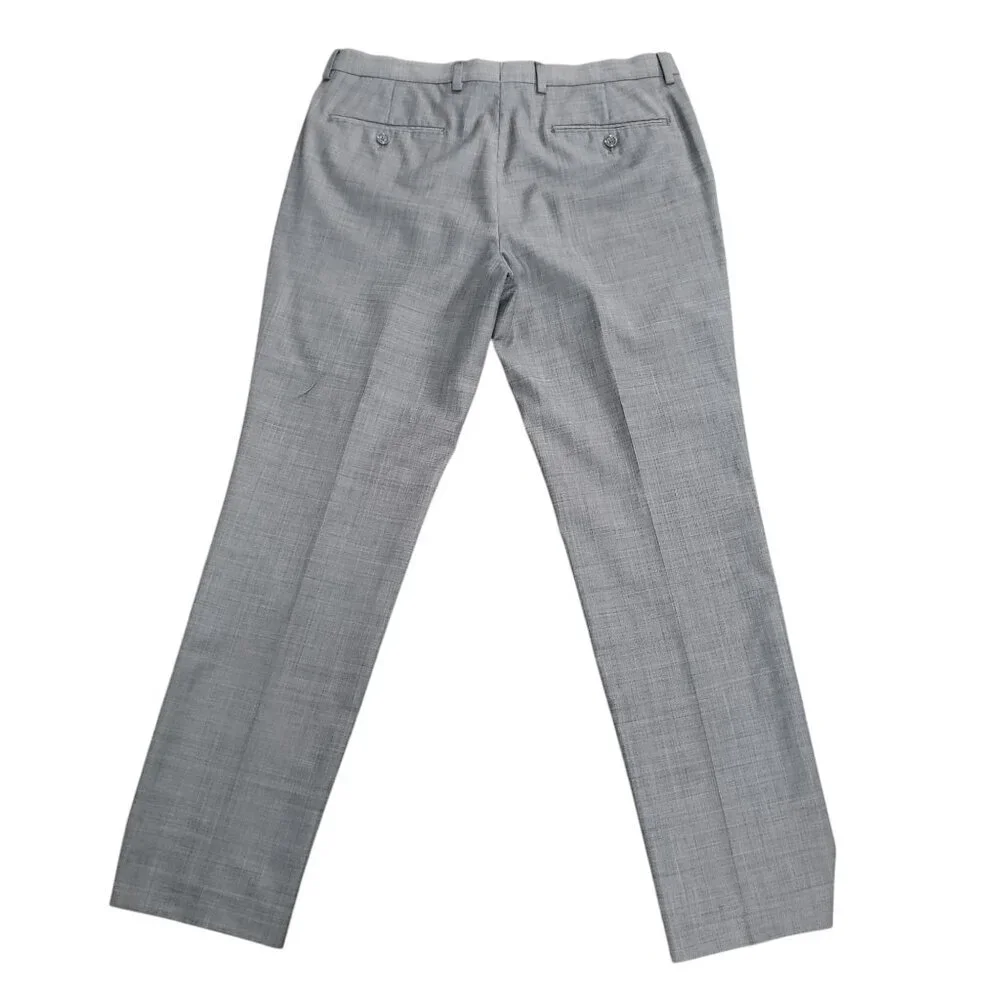 Express Men’s Photographer Gray Dress Pants 32x30 Wool Blend Slim Fit